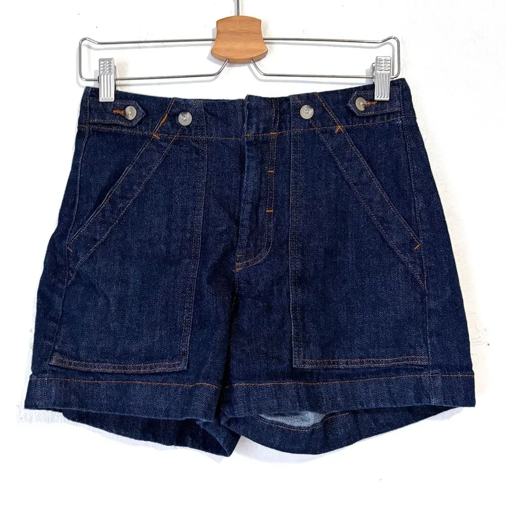 Anthropologie Dark Indigo Denim Jean Shorts - Picture 3 of 12